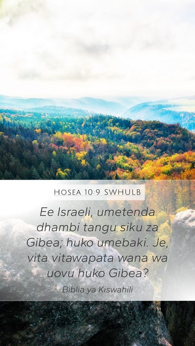 Hosea 10:9 SWHULB Bible Verse Image