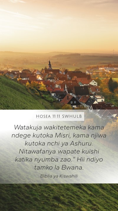 Hosea 11:11 SWHULB Bible Verse Image