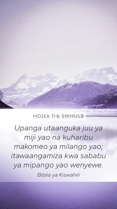 Hosea 11:6 SWHULB Bible Verse Image