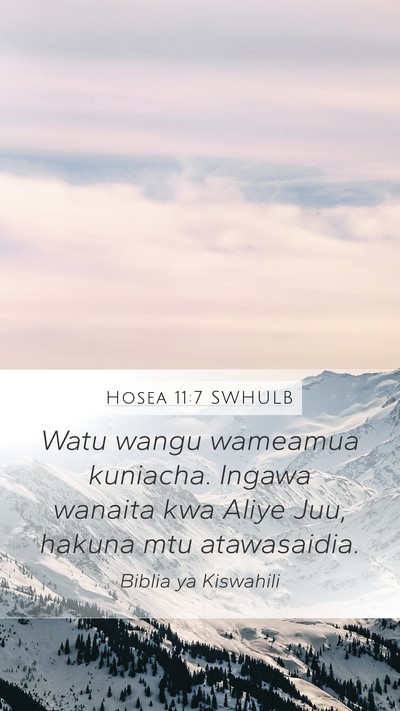 Hosea 11:7 SWHULB Bible Verse Image