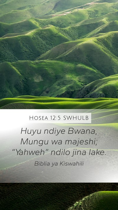 Hosea 12:5 SWHULB Bible Verse Image