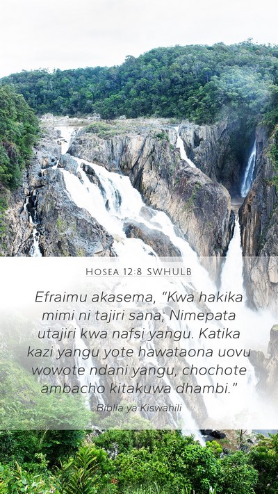 Hosea 12:8 SWHULB Bible Verse Image