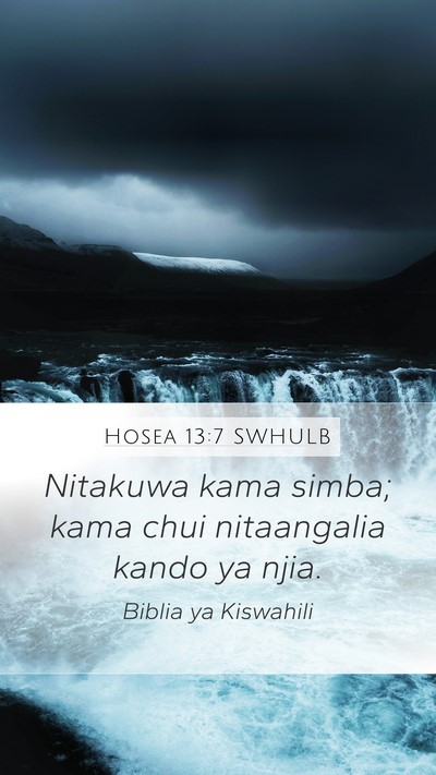 Hosea 13:7 SWHULB Bible Verse Image