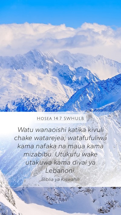 Hosea 14:7 SWHULB Bible Verse Image