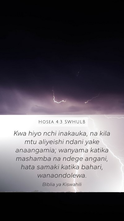 Hosea 4:3 SWHULB Bible Verse Image