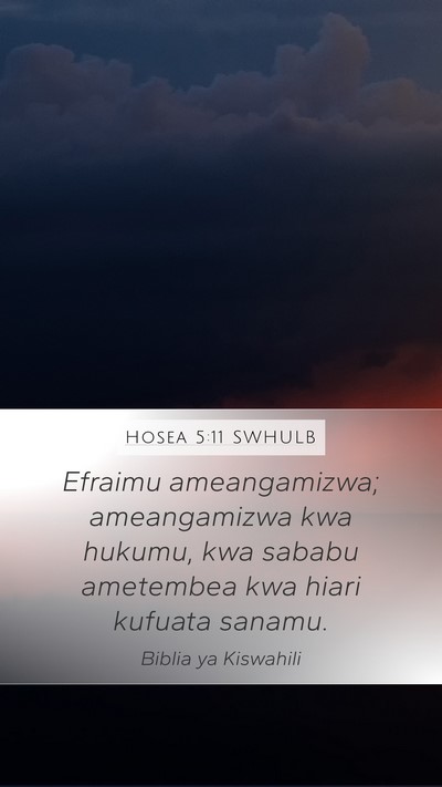 Hosea 5:11 SWHULB Bible Verse Image