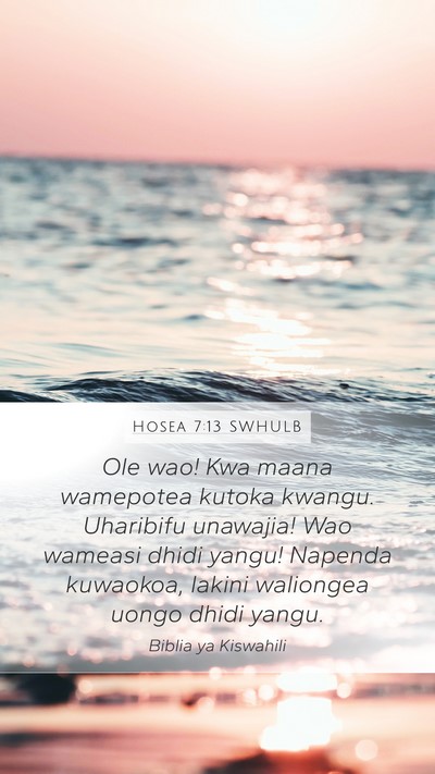 Hosea 7:13 SWHULB Bible Verse Image