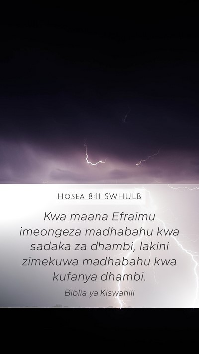 Hosea 8:11 SWHULB Bible Verse Image