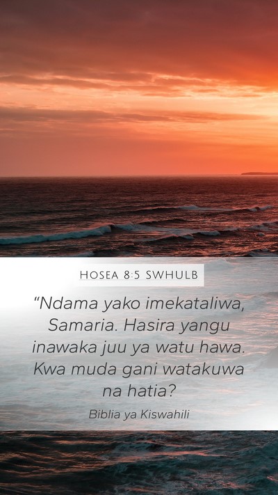 Hosea 8:5 SWHULB Bible Verse Image