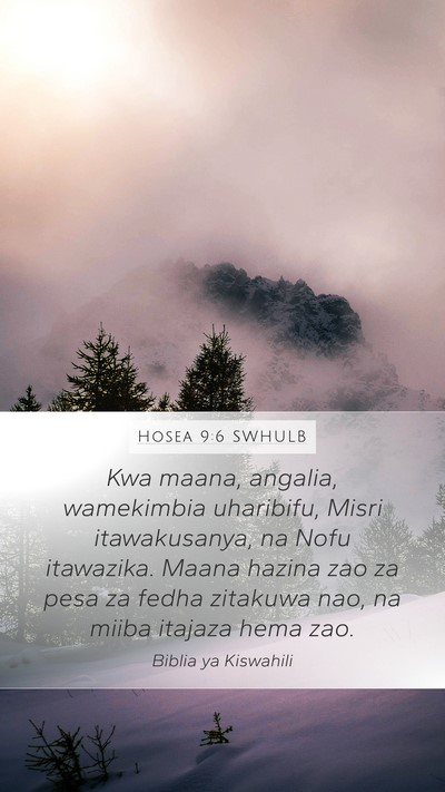 Hosea 9:6 SWHULB Bible Verse Image