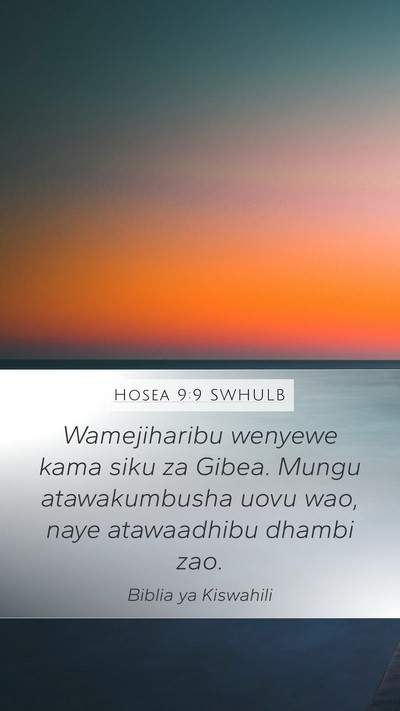 Hosea 9:9 SWHULB Bible Verse Image
