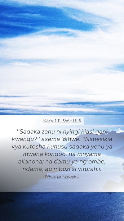 Isaya 1:11 SWHULB Bible Verse Image