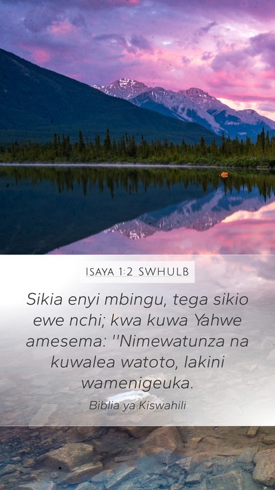 Isaya 1:2 SWHULB Bible Verse Image
