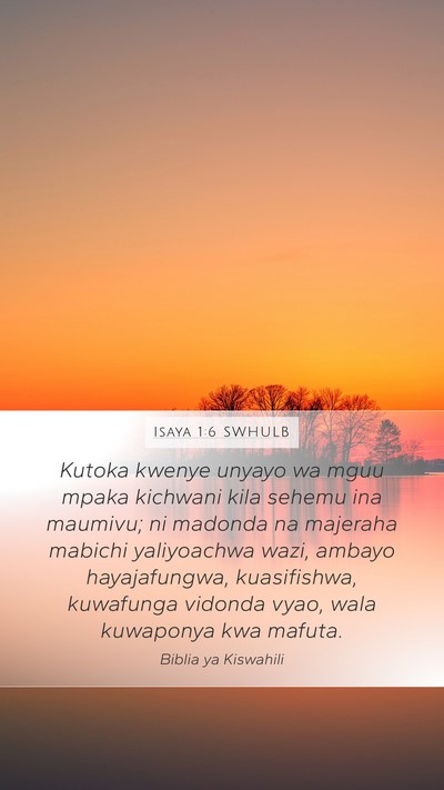 Isaya 1:6 SWHULB Bible Verse Image