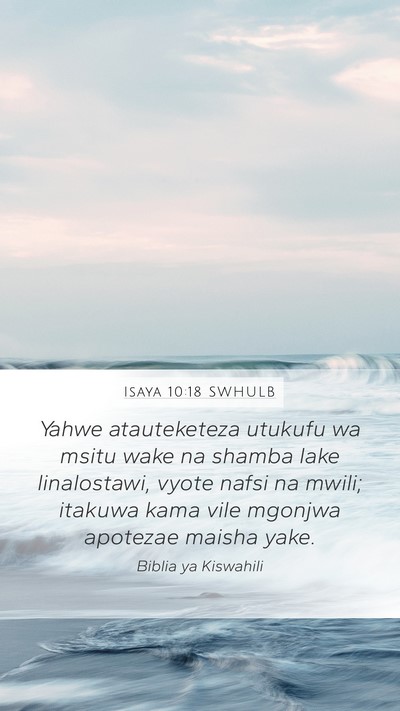 Isaya 10:18 SWHULB Bible Verse Image