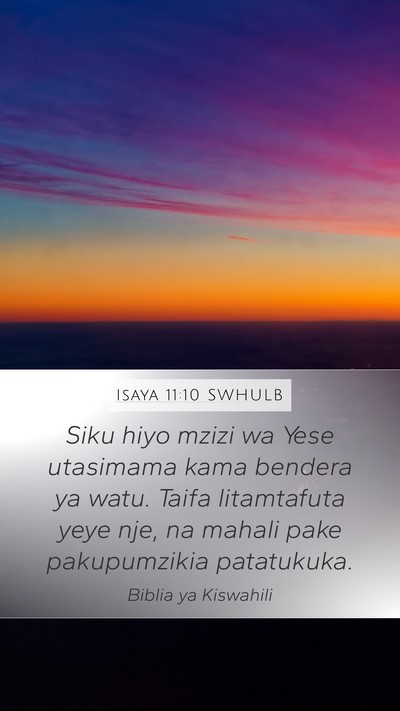 Isaya 11:10 SWHULB Bible Verse Image