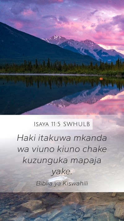 Isaya 11:5 SWHULB Bible Verse Image