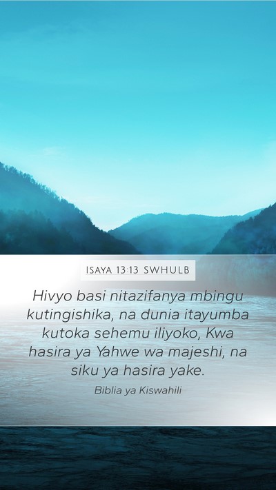 Isaya 13:13 SWHULB Bible Verse Image