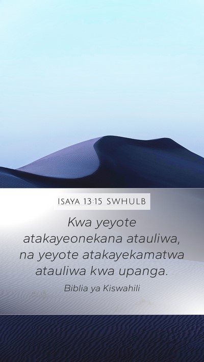 Isaya 13:15 SWHULB Bible Verse Image
