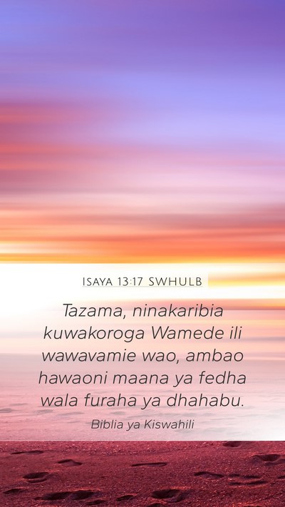 Isaya 13:17 SWHULB Bible Verse Image