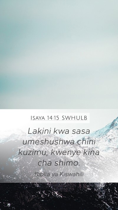 Isaya 14:15 SWHULB Bible Verse Image