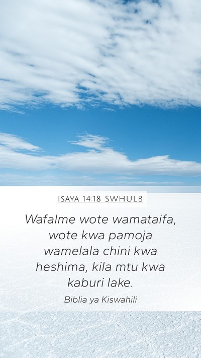 Isaya 14:18 SWHULB Bible Verse Image