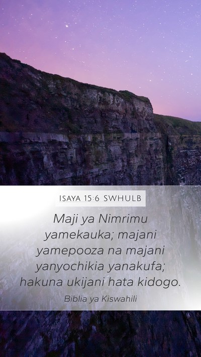 Isaya 15:6 SWHULB Bible Verse Image
