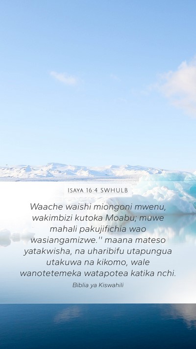 Isaya 16:4 SWHULB Bible Verse Image