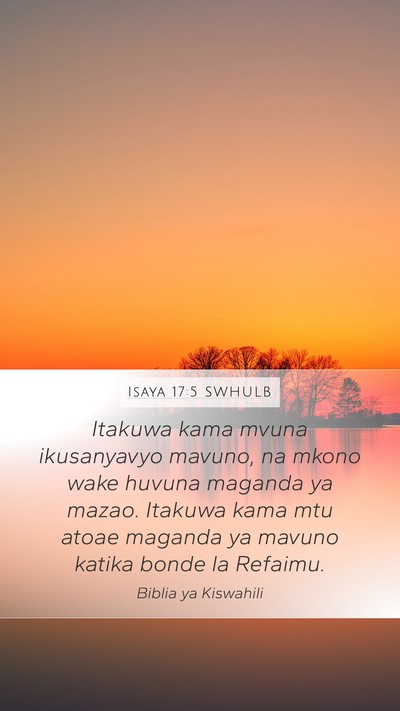 Isaya 17:5 SWHULB Bible Verse Image