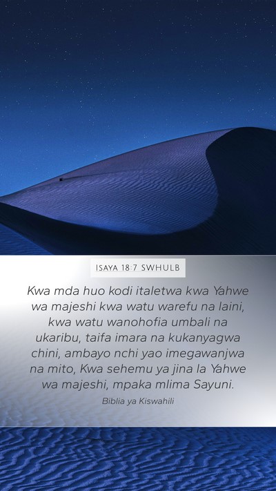 Isaya 18:7 SWHULB Bible Verse Image