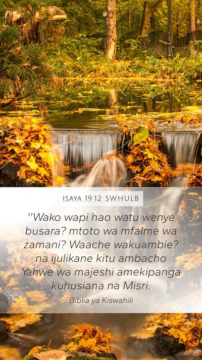 Isaya 19:12 SWHULB Bible Verse Image