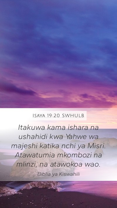 Isaya 19:20 SWHULB Bible Verse Image