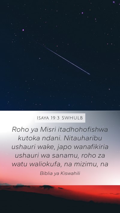 Isaya 19:3 SWHULB Bible Verse Image