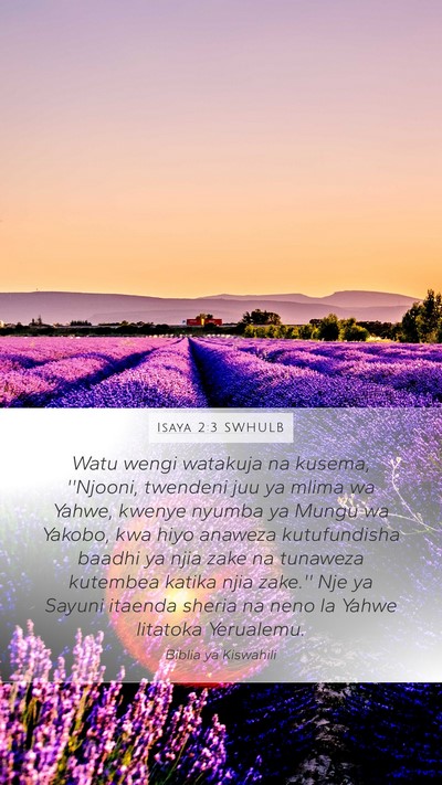 Isaya 2:3 SWHULB Bible Verse Image