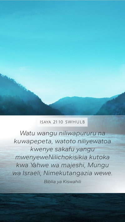 Isaya 21:10 SWHULB Bible Verse Image
