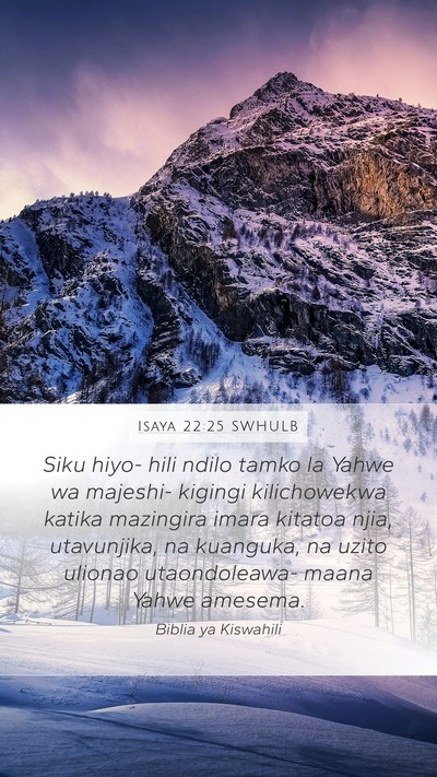 Isaya 22:25 SWHULB Bible Verse Image