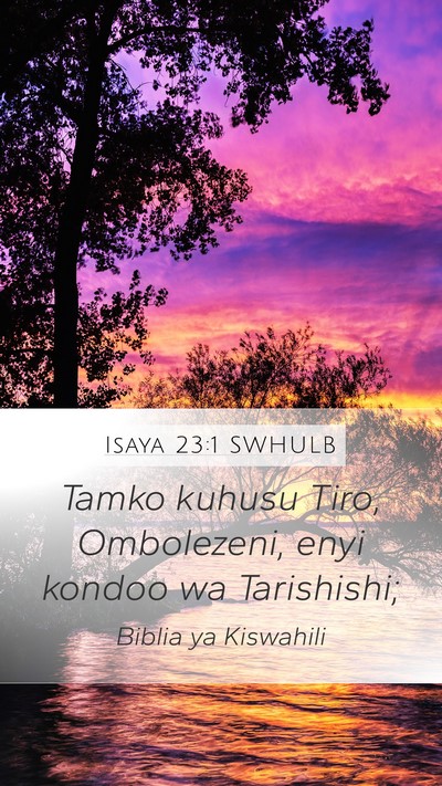Isaya 23:1 SWHULB Bible Verse Image