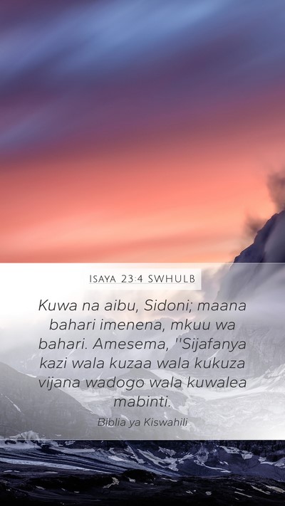Isaya 23:4 SWHULB Bible Verse Image