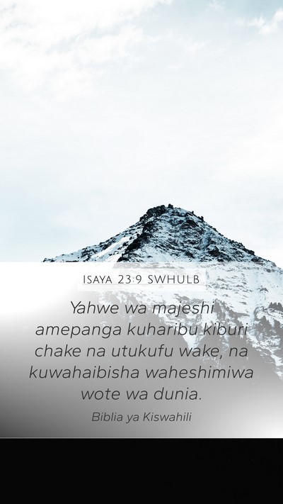 Isaya 23:9 SWHULB Bible Verse Image