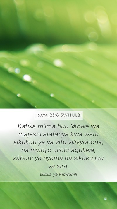 Isaya 25:6 SWHULB Bible Verse Image