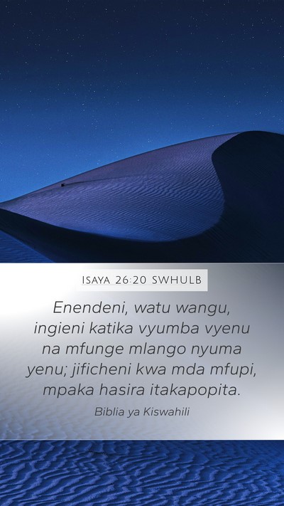 Isaya 26:20 SWHULB Bible Verse Image
