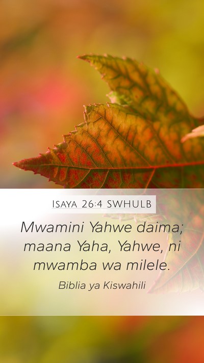 Isaya 26:4 SWHULB Bible Verse Image