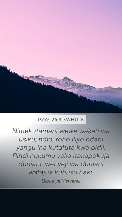 Isaya 26:9 SWHULB Bible Verse Image