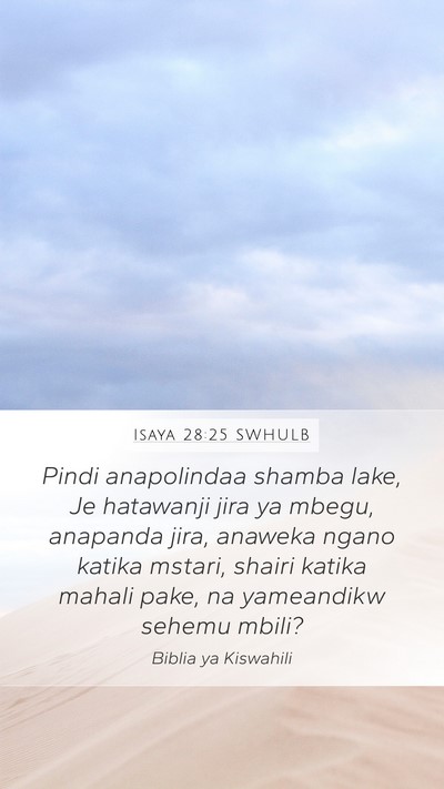 Isaya 28:25 SWHULB Bible Verse Image