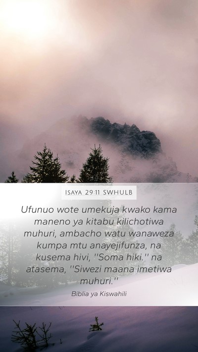 Isaya 29:11 SWHULB Bible Verse Image