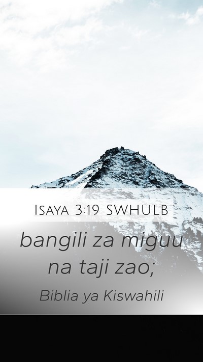 Isaya 3:19 SWHULB Bible Verse Image