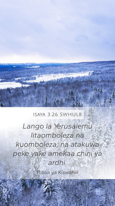 Isaya 3:26 SWHULB Bible Verse Image