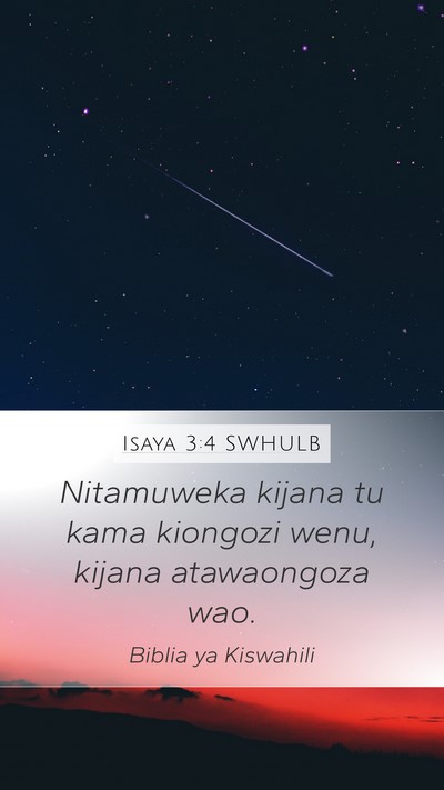 Isaya 3:4 SWHULB Bible Verse Image