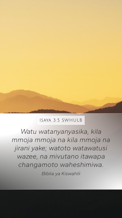 Isaya 3:5 SWHULB Bible Verse Image