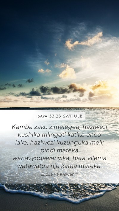 Isaya 33:23 SWHULB Bible Verse Image